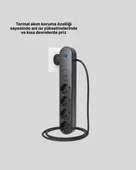 Akıllı Akım Dengelemeli 4’lü Çoklu Priz Type-C ve USB Çıkışlı thumbnail 3