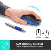 Logıtech M191 Kablosuz 1000 Dpı Mavi Mouse 910-005909 thumbnail 2