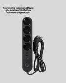 Akıllı Akım Dengelemeli 4’lü Çoklu Priz Type-C ve USB Çıkışlı thumbnail 4
