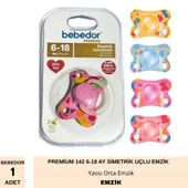 Bebedor Premium 142 Simetrik Uçlu Yassı Orta Emzik 6-18 Ay thumbnail 2