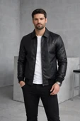 Basic Slim Fit Polo Yaka Süet Ceket thumbnail 7