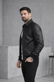 Basic Slim Fit Polo Yaka Süet Ceket thumbnail 9