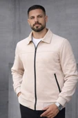 Basic Slim Fit Polo Yaka Süet Ceket thumbnail 10
