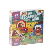 PRS 32702 The Traffic Rush Pre School Puzzle 12 Parça thumbnail 1