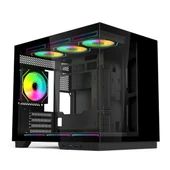 Hyper Rocket V332 Micro-ATX 7 Argb Fan Siyah Oyuncu Kasası thumbnail 1