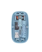 Bluetooth 5.2 Ve 2.4g Usb Kablosuz Mouse Pilli Mavi Tasarım thumbnail 2