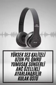 Kulak Üstü Bluetooth Kulaklık Yüksek Ses Kaliteli Ayarlanabilir thumbnail 1