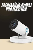 Ayaklı Projeksiyon Taşınabilir Mini Projektör Sinema Projektörü Android thumbnail 1