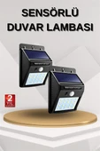 Solar Sensörlü Duvar Lambası Bahçe Lamba 20 Led Işık thumbnail 2