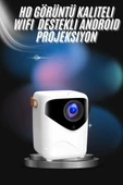 Projeksiyon Ev Sineması Bluetooth 4k Hd Kaliteli Görüntü Kumandalı thumbnail 2