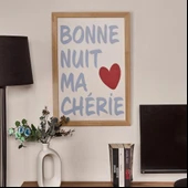 Deco Bold Hearts Duvar Panosu - Mavi - 40x60 cm thumbnail 1