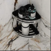 Lüx 2 Katlı Paslanmaz Banyo Rafı - Krom - 40 cm thumbnail 2