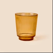 Deco Çizgili Bardak Mumluk - Amber - 11 cm thumbnail 1