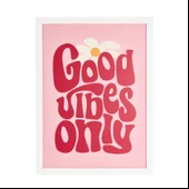 Deco Good Vibes Only Pano - Pembe - 30x40 cm thumbnail 2