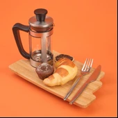 French Press - Şeffaf / Siyah / Gri - 350 ml thumbnail 2