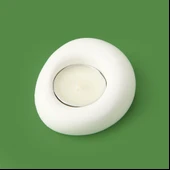 Deco Taş Mumluk - Beyaz - 5 cm thumbnail 2