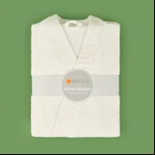 Soft Premium Unisex Bornoz - Beyaz - S / M thumbnail 3