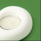 Deco Taş Mumluk - Beyaz - 5 cm thumbnail 3