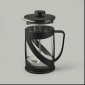 French Press - Şeffaf / Siyah - 600 ml thumbnail 1