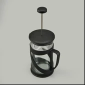 French Press - Şeffaf / Siyah - 600 ml thumbnail 2