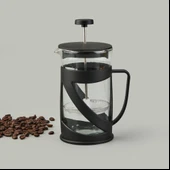 French Press - Şeffaf / Siyah - 600 ml thumbnail 3