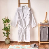 Soft Robe Bornoz - Beyaz - L/XL Beden thumbnail 1