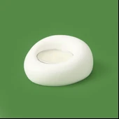 Deco Taş Mumluk - Beyaz - 5 cm thumbnail 1