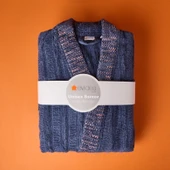 Soft Sun Madness Unisex Bornoz - Mavi - S/M thumbnail 1