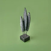 Deco Tüy Dekor - Gümüş / Siyah - 38 cm thumbnail 3