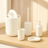 Bath Linea 5'li Banyo Seti - Beyaz thumbnail 1