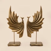 Deco Dragon 2'li Dekor - Gold - 32 cm thumbnail 1