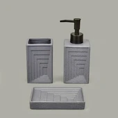 Bath 3'lü Banyo Aksesuar Seti - Gri thumbnail 1