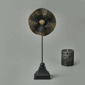 Deco Begonvil Dekor - Siyah / Gold - 32 cm thumbnail 2