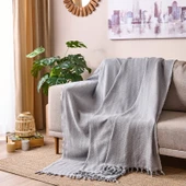 Soft Koltuk Şalı - Gri - 180x210 cm thumbnail 1