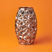 Deco Safir Vazo - Gümüş - 26 cm thumbnail 1