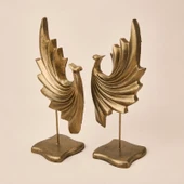 Deco Dragon 2'li Dekor - Gold - 32 cm thumbnail 3