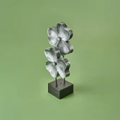 Deco Yonca Dekor - Gümüş / Siyah - 30 cm thumbnail 3