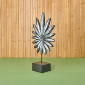 Deco Palmiye Dekor - Gümüş / Siyah - 34 cm thumbnail 2