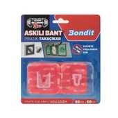 Askılı Tak Çıkar Bant - Şeffaf - 6x6 cm thumbnail 2