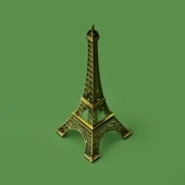 Home Eyfel Kulesi - Gold - 18 cm thumbnail 3