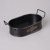 Mini Oval Patates & Cips Sunumluk - 21x13 cm thumbnail 2