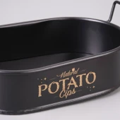 Mini Oval Patates & Cips Sunumluk - 21x13 cm thumbnail 3
