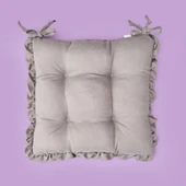 Soft Nora Sandalye Minderi - Gri - 40x40 cm thumbnail 1