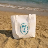 Soft Tropical Çanta - Ekru - 50x45 cm thumbnail 1