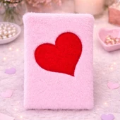 Kalpli Pembe Peluş Defter thumbnail 1