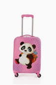V307 ABS ÇOCUK VALİZ-PEMBE-PANDA BASKI thumbnail 1