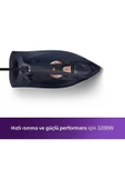 Philips Azur Advanced Essential Series 3200 W Buharlı Ütü, Lacivert thumbnail 2