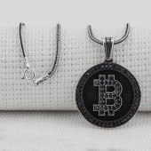 Bitcoin 925 Ayar Gümüş Kolye thumbnail 2