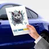 Fulcar Kedi Tasarımlı Araç Stickerı thumbnail 4