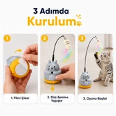 Kedi Şekilli Dönen Peluş Balıklı Olta Oyuncağı thumbnail 2